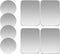 SALEX Replacement Metal Plates Set, 8 Pack for Magnetic Car Phone Holders, 4 Silver Round and 4 Rectangular
