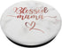 Blessed Mama Pink Rose Blush Quote Cute Mom Mommy PopSockets Standard PopGrip