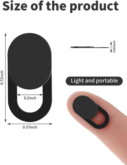 8 Pack 0.027in Webcam Cover Slide - Ultra Thin Camera Privacy Cover for Laptop, Desktop, PC, MacBook Pro, iMac, Mac