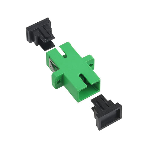 50PC Green SC Singlemode Fiber Optical Coupler, SC Female to SC Female APC Adapter for Network Internet Connector
