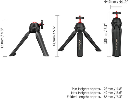 Handheld Mini Tripod for Camera, Tabletop Tripod with 360° Ball Head for Sony ZV-1 RX100VII RX100 VI RX100V A7C
