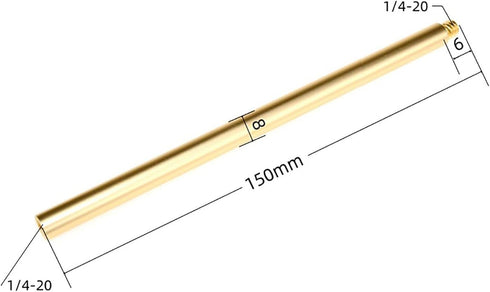 DIIOOMIEEU 1/4" Handhelds Tripods Mount Monopods Extension Rod Tripods Poles with Threaded for Tripods Stabilize