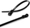 HS Plastic Ties with Screw Holes, 100 Pack, 7.5 Inch Mount Head Electrical Zip Ties, 50 LBS, UV Black
