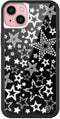 Wildflower Star Girl Case for Apple iPhone 15 Plus | Black, White, Stars, Disco, Trendy, Cute, Protective
