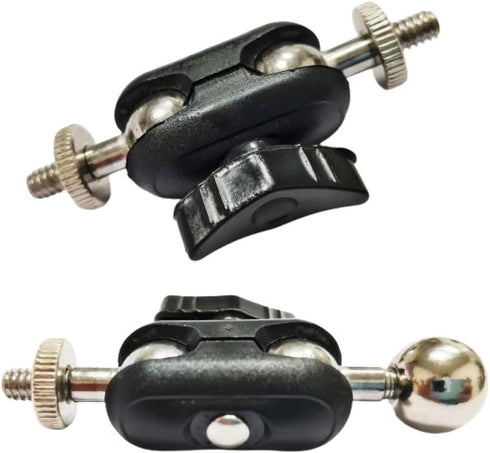 2 Pack Phone Holder Stand Arms, Dual Head 17mm Ball Joint + 1/4'' Screw Heavy Duty Magic Arm Camera Mount Connector
