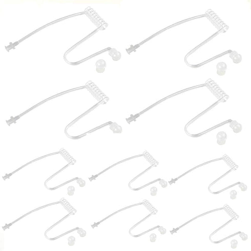 Replacement Acoustic Coil Tube for Motorola Baofeng Kenwood Walkie Talkie Earpieces (10 Packs)