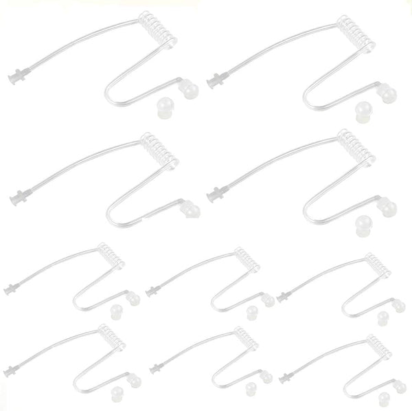 Replacement Acoustic Coil Tube for Motorola Baofeng Kenwood Walkie Talkie Earpieces (10 Packs)