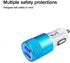 Sicodo 3.4A 2 Pack USB Smart Port Car Charger Compatible with iPhone 16, 15, 14, 13, 12, 11, SE, X, 8, 7 Pro