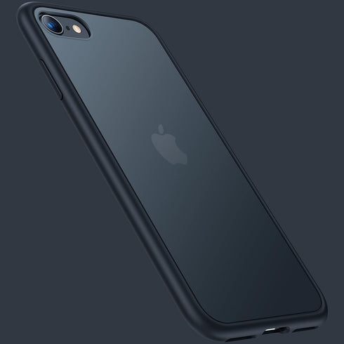 TORRAS Shockproof iPhone SE 2020 Case & iPhone 8 Case, Military Grade Drop Test, Black Translucent Matte