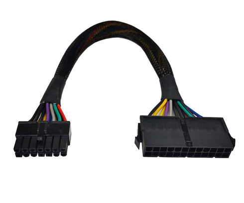 ZLKSKER 24 Pin to 14 Pin Power Supply Cable with Sleeve 12 Inches, 18AWG, ATX PSU Main Power Adapter Cord