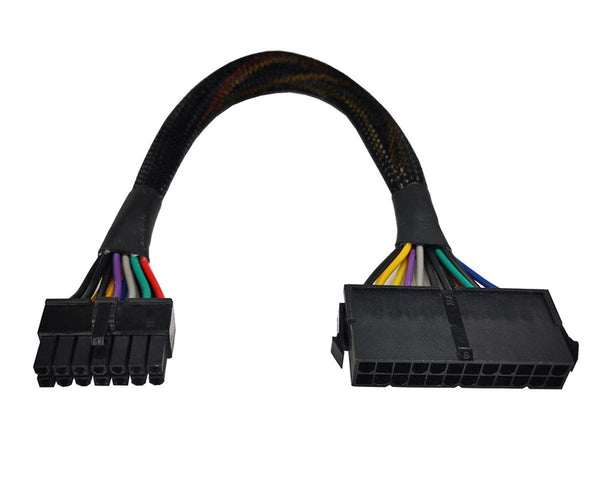 ZLKSKER 24 Pin to 14 Pin Power Supply Cable with Sleeve 12 Inches, 18AWG, ATX PSU Main Power Adapter Cord