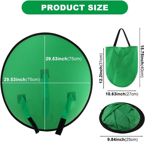 Kakalote 1 75cmonly PC Green Screen Background, Nylon Background Screen Portable Foldable Backdrop for Live Streaming