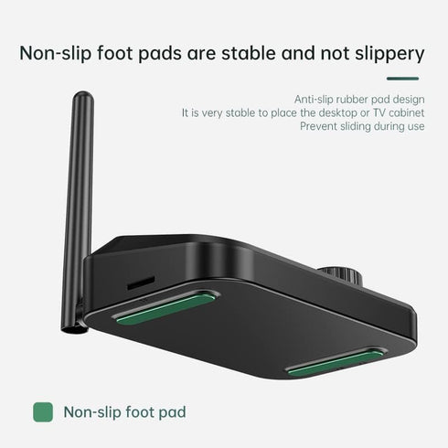 eppfun 3.5mm Bluetooth Transmitter for TV, Audio Adapter Receiver for Home Stereo with Volume Control ON/Off Switch LCD