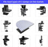Steel Monitor Mount Reinforcement Plate, Fits Most Monitor Stand C Clamp Installation (White)