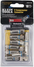 Klein Tools VDV812-624 Weatherproof Compression F-Connector for RG6 Coax Cable, 50-Pack