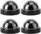 Dummy Fake Security Camera, CCTV Dome Camera with Flashing Led Light (4pcs) (Black)