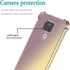 Clear Gradient Slim TPU Case for Motorola Moto G Play 2021 with Tempered Glass Screen Protector (Black/Gold)
