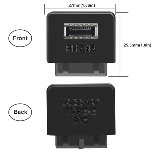 COMeap USB 3.2 Gen 1 to USB 3.2 Gen 2 Header Adapter, USB 3.1 Type-E Key-A to USB 3.0 20 Pin Header Converter