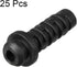 uxcell 25pcs 4mm Inner Dia PVC Strain Relief Cord Boot Protector for Power Tool Hose, Black