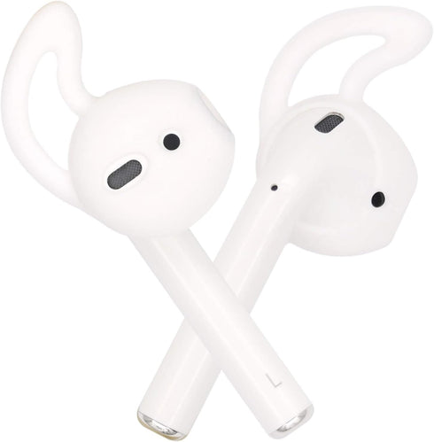 Rayker Earbud Covers Replacement for Airpods, Anti-Slip Ear Tips, 4 Pairs, Slim (White)