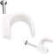 PHYXOLOGY SUPPLY Pro-Grade Cable Clips with Steel Nails, 4mm & 14mm Wire Holders, 100 Per Size
