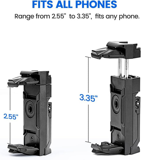 Fotopro Phone Tripod Mount Cold Shoe Rotatable Universal Cell Phone Mount Adapter for Monopod Selfie Stick Desktop