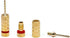 Monoprice 9438 Gold Plated Speaker Pin Plugs - 5 Pairs - Pin Screw Type, For Speaker Wire, Home Theater, Wall Plates And More by Monoprice