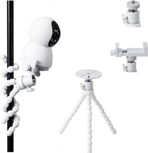 LamYHeng 2Pack No Drill Security Cameras Mount,360 Degree Rotating 1/4" Swivel Mini Ball