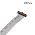 IDC Wire Flat Ribbon Cable FC/FC Female Connector A-Type 20Pins 20cm Length, uxcell