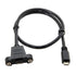 cablecc Micro USB 5Pin Male to Female Extension Panel Mount Type Cable, 50cm
