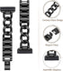 Cute Women Silm Band Compatible with Fitbit Versa 4/Fitbit Sense 2, Bling Jewelry Metal Strap Replacement