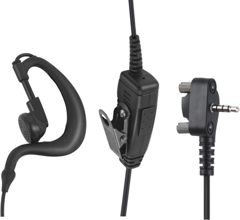 Accessories Clear Earpiece with Mic, 3.5mm Screw in Headphone Ear Piece for Motorola Vertex Standard Radio