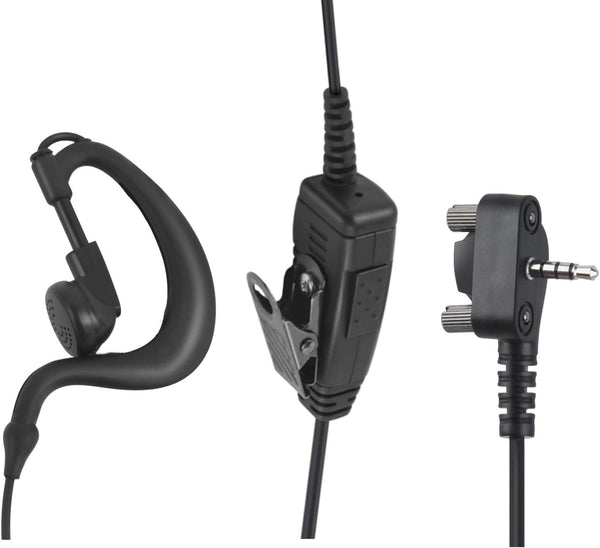 Accessories Clear Earpiece with Mic, 3.5mm Screw in Headphone Ear Piece for Motorola Vertex Standard Radio