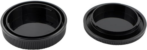 2 Pack Rear Lens Cap and Camera Body Cap Cover Kit for Canon EOS R50 R10 R8 R7 R6 R6 Mark II R5C R5 R3 RP R Ra RF