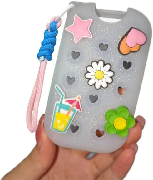 SHINLHUA Protective Silicone Case for Hand Sanitizers Bottles Equipped with Keychain for Attachment and Decoration