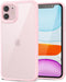 iPhone 11 Case Clear, Transparent Hybrid Phone Case with Hard Plastic & Soft Silicone Bumper, Light Pink, Non Yellowing
