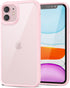 iPhone 11 Case Clear, Transparent Hybrid Phone Case with Hard Plastic & Soft Silicone Bumper, Light Pink, Non Yellowing