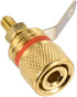 uxcell 2 Pack 4mm Banana Jack Binding Post - Gold Plated Female Socket Plug Terminal Connector for Loudspeaker