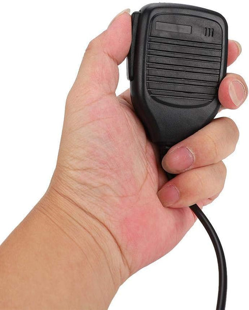 Handheld Speaker Mic, 3.5mm Walkie Talkie Shoulder Microphone with PU Wire for Yaesu, Two-Way Radio