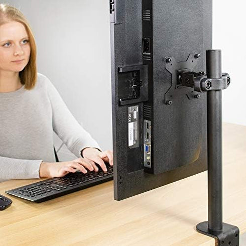 VIVO Steel Universal Bracket Pole Mount with Removable VESA Plate, Fits up to 30 inch Screens, Black