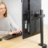 VIVO Steel Universal Bracket Pole Mount with Removable VESA Plate, Fits up to 30 inch Screens, Black