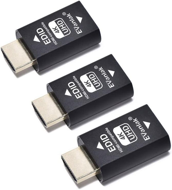 HDMI EDID Emulator Passthrough Adapter, 3rd Generation for Mac Thunderbolt to HDMI Switches/Extender/AV Receiver, 4K