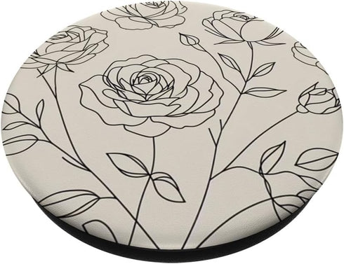 Boho Chic Minimalist Cream Light Beige Rose Flower PopSockets Standard PopGrip