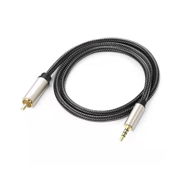 Digital Coaxial Audio Video Cable 1 Meter, RCA to 3.5mm Male Jack Plug Line for HDTV Stereo Receiver Speakers Projector