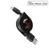 Retractable Lightning iPhone Cable, Charging Cord Compatible with Apple iPhone 14 Pro Max Plus Mini 13 12 11 Xs Xr X SE 8 7 6 5 iPad Pro Air Mini 6 iPod Touch, Nano (MFI Certified) (Lighting Black)