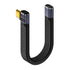 QIANRENON 40Gbps USB4.0 C Female to Male 90° Angle Short Cable, 240W Type C 4.0 Socket to Right Angle Plug, 14cm/5.1in