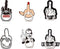 Set of 6 Funny Punk Finger Cell Phone Ring Holder Stand, Adjustable Universal 360° Rotates and Swivels