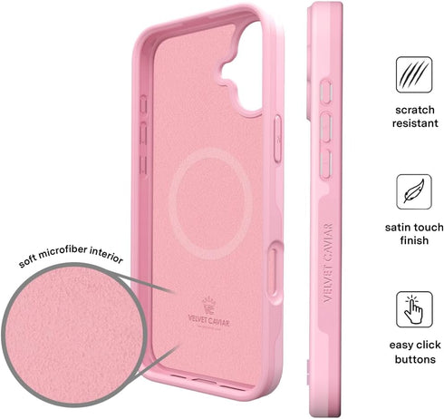 VELVET CAVIAR 16 10ft for iPhone Case - Compatible with MagSafe - Drop Protection (Pink Strawberry Milk)