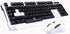 UniFire V60 Waterproof 2.4G Wireless Gaming Keyboard with Mouse DPI Control for Desktop PC Laptop Combos (White)