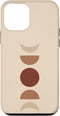 iPhone 12 mini Case - Phases of Moon Boho Beige Rust Red Burnt Orange